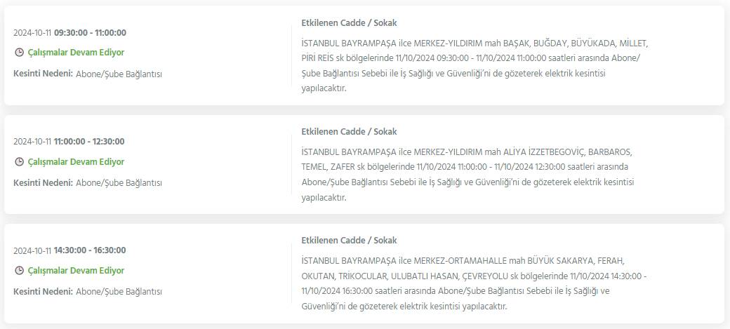 İstanbul'un 19 ilçesinde 8 saati bulacak elektrik kesintileri yaşanacak 16